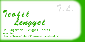 teofil lengyel business card
